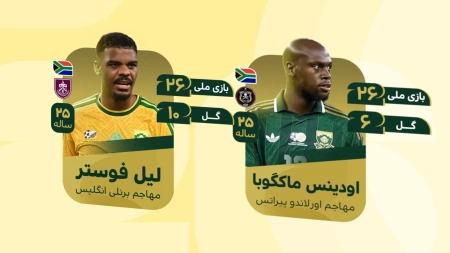 اینفوگرافی تیم ملی آفریقای جنوبی