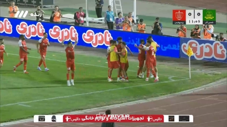 گل اول پرسپولیس به شمس آذر توسط محمدمهدی محبی