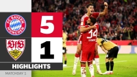خلاصه بازی بایرن مونیخ 5-1 اشتوتگارت