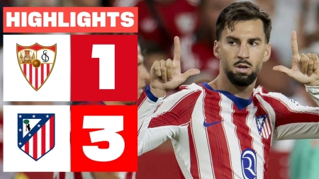 خلاصه بازی سویا 1-3 اتلتیکو مادرید