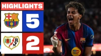 خلاصه بازی بارسلونا 5-2 رایووایکانو
