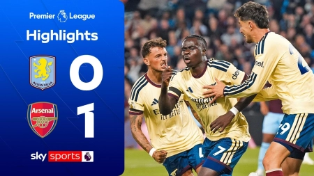 خلاصه بازی استون ویلا 0-1 آرسنال