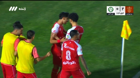 گل دوم پرسپولیس به ذوب آهن توسط پوریا شهرآبادی
