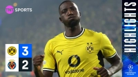 خلاصه بازی دورتموند 3-2 ویارئال