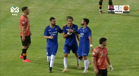 گل اول نساجی به مس شهربابک توسط جواد آقایی پور