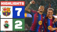 خلاصه بازی بارسلونا 7-2 راسینگ سانتاندر