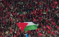 اعتراض نمادین به جنایات غزه در بازی دوستانه قونیه‌اسپور - فلسطین + عکس