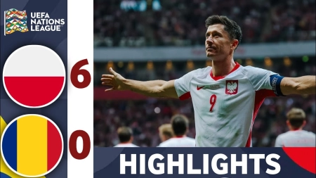 خلاصه بازی لهستان 6-0 رومانی | هت‌تریک لواندوفسکی