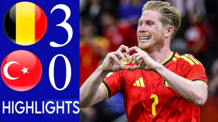 خلاصه بازی بلژیک 3-0 ترکیه | بریس کوین دی بروینه