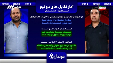 مرور تقابل های استقلال و تراکتور