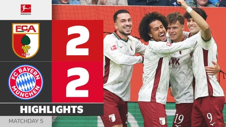 خلاصه بازی آگزبورگ 2-2 بایرن مونیخ