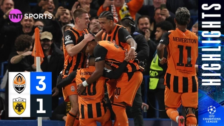 خلاصه بازی شاختار 3-1 آاک آتن