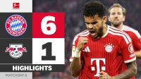 خلاصه بازی بایرن مونیخ 6-1 لایپزیش