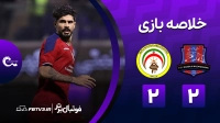 خلاصه بازی نساجی 2-2 فجرسپاسی