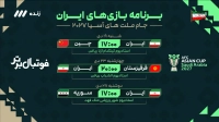 برنامه بازیهای ایران در جام ملتهای آسیا